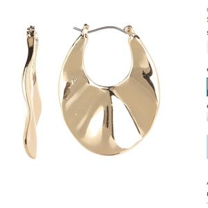 New Halogen Molten Filled In Hoop Earrings